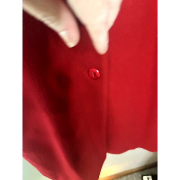 Vintage AndreA II women's wool red lined long trench coat Size 16 - Picture 5 of 16